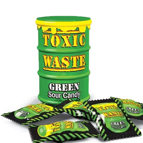 Toxic Waste Green Sour Candy Drum 42 Gram